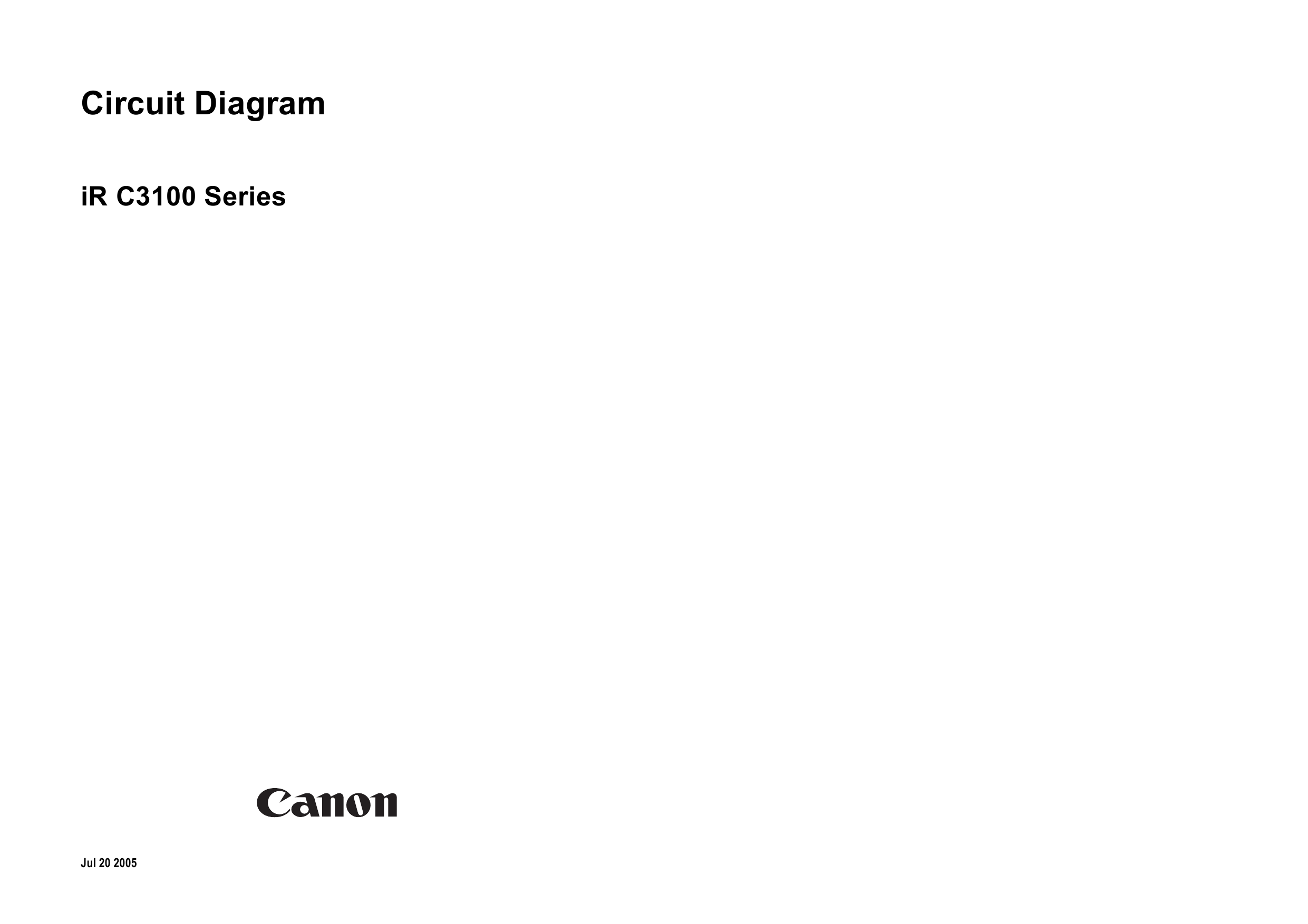 Canon imageRUNNER-iR C3100 C3170 C2580 Circuit Diagram-1